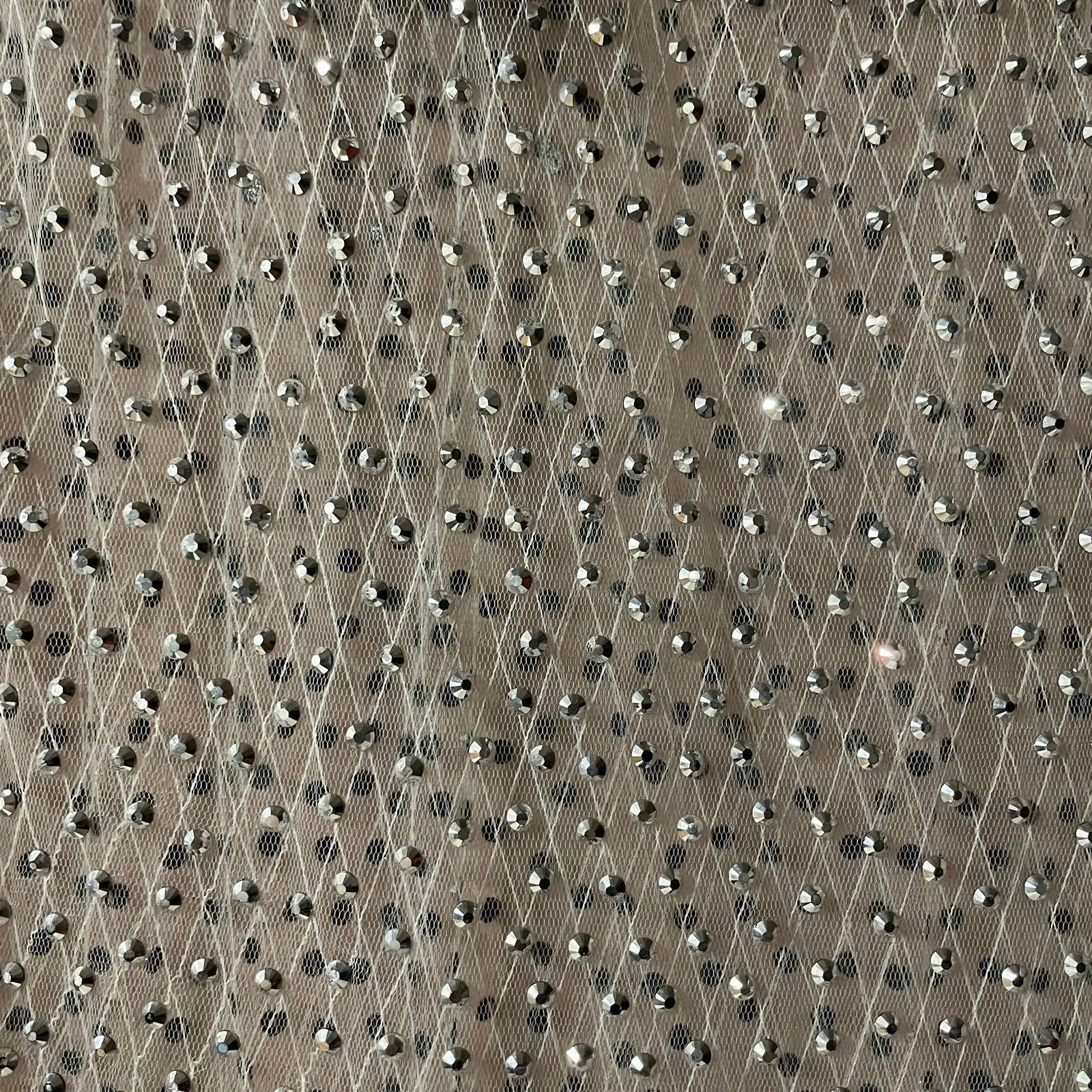 Hot & Delicious Cream Studded Mesh Side Slit Maxi Skirt Sz S (See Description) - Image 11