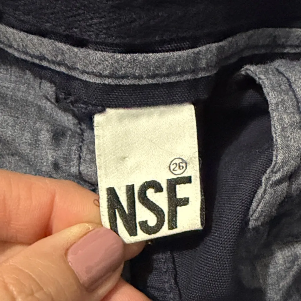 NSF Revolve Jacques Beaded Navy Cropped Cargo Pants Size 26 Blue - Image 7