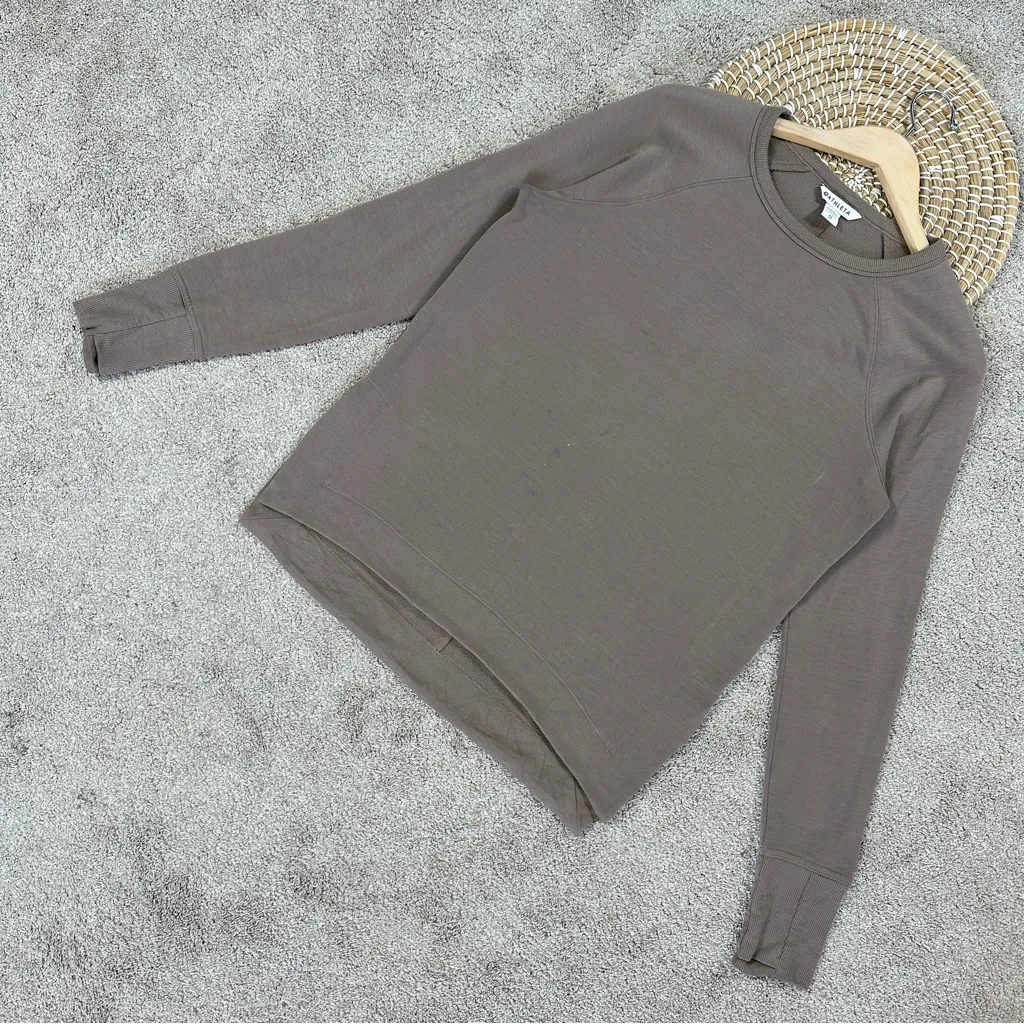 Athleta Women’s Coaster Luxe Recover Sweatshirt Ultra-Soft in Mortar Mushroom XS - Image 3