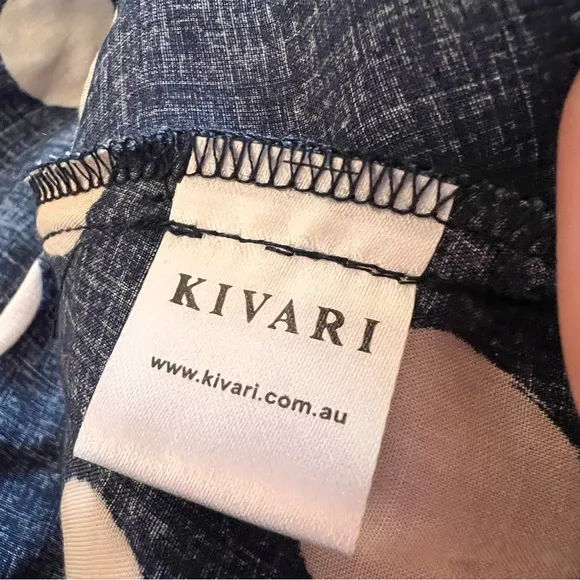 KIVARI Penelope Babydoll Mini Dress‎ Navy Polkadot Mini Size 6 Blue - Image 10