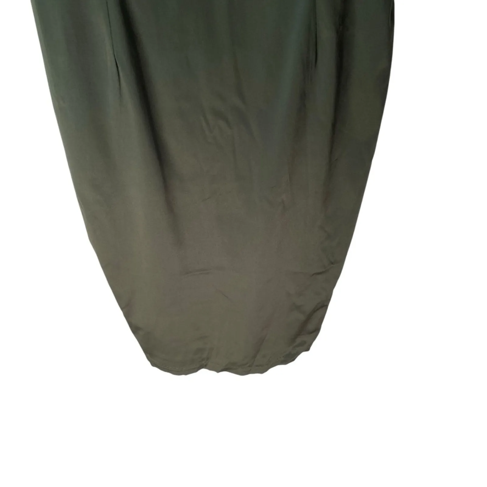 Deadly Dames Courtesan Black Olive Green Wiggle Pinup Dress NWTs Lace Satin - Image 5