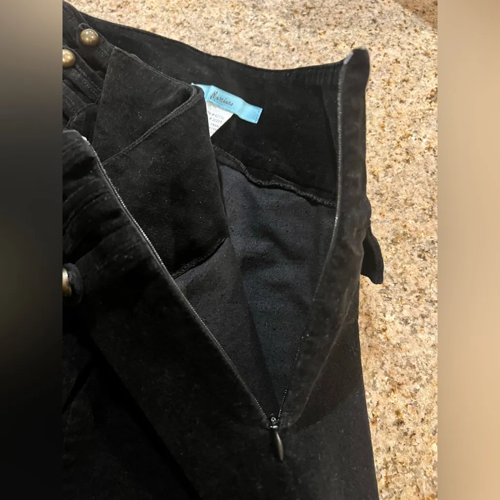 Vintage Marciano Guess Black Velvet Pants Made in France Mid Rise Bootcut Y2K - Image 11