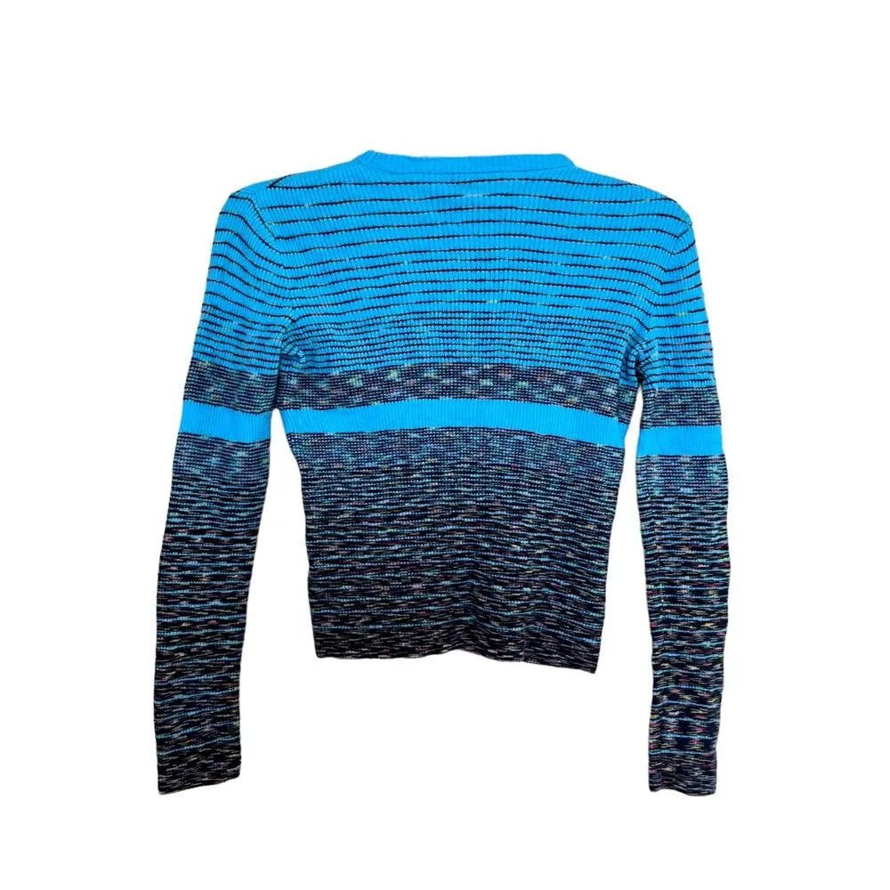 M Missoni Collection patterned intarsia-knit wool blend Sky sweater size 38/ US2 - Image 8