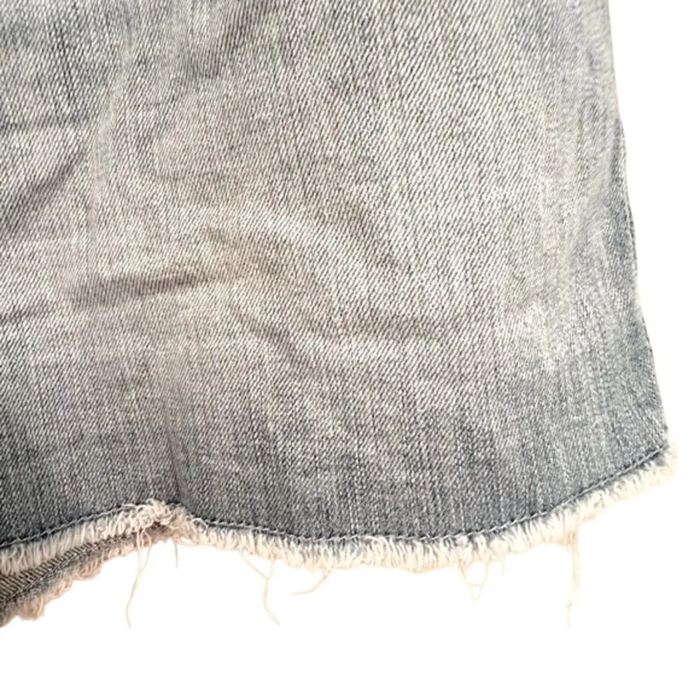 J. Crew High Rise Button Fly Frayed Denim Short Womens 30 Light Wash Boho Hippie - Image 4