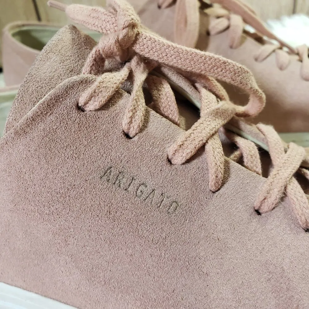 AXEL ARIGATO Women's Size 6.5 Pink Suede Designer, Casual, Lace - Image 4