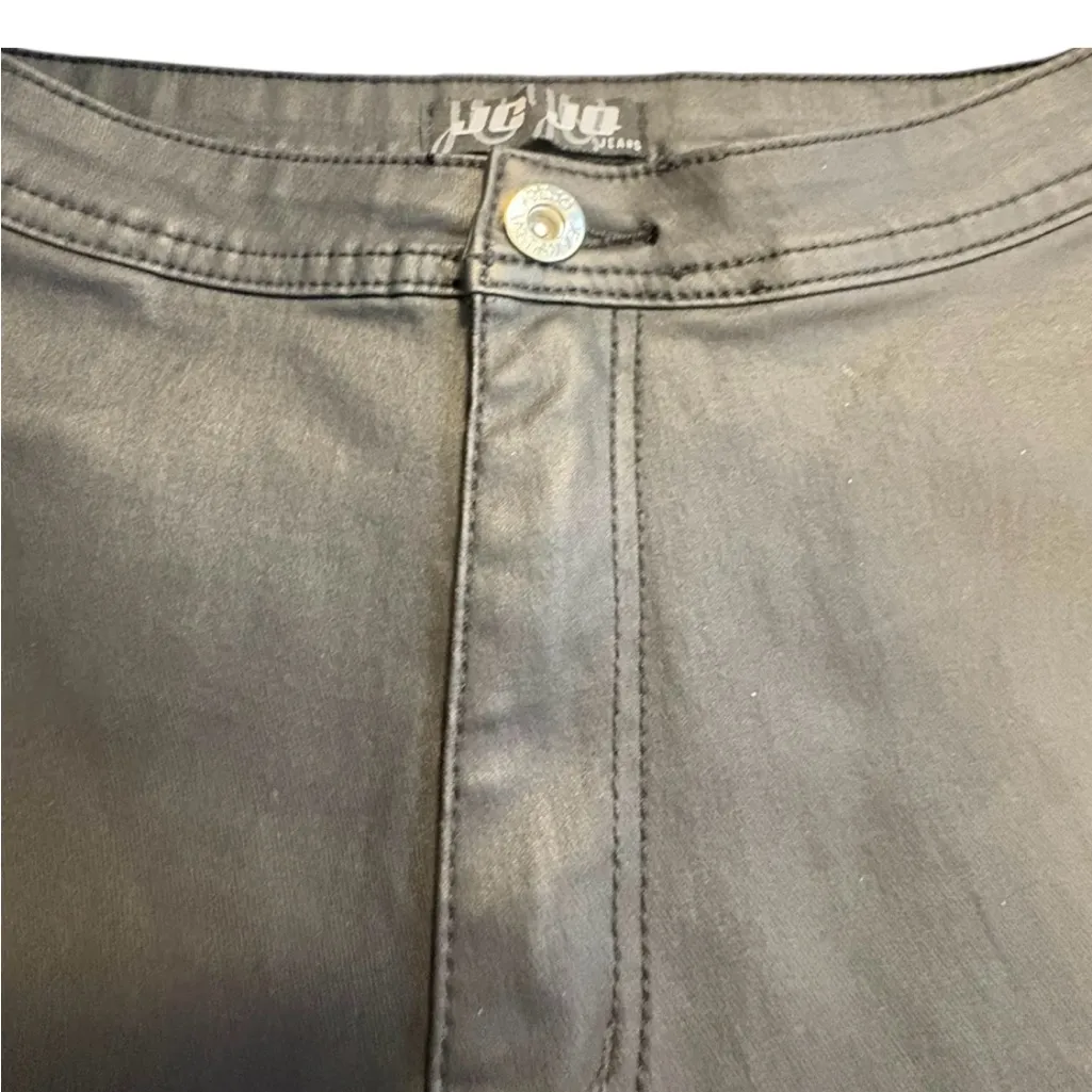 Faux Leather Shorts Women’s Medium (Fits Small) Black Y2K Festival Witchy Matrix - Image 5