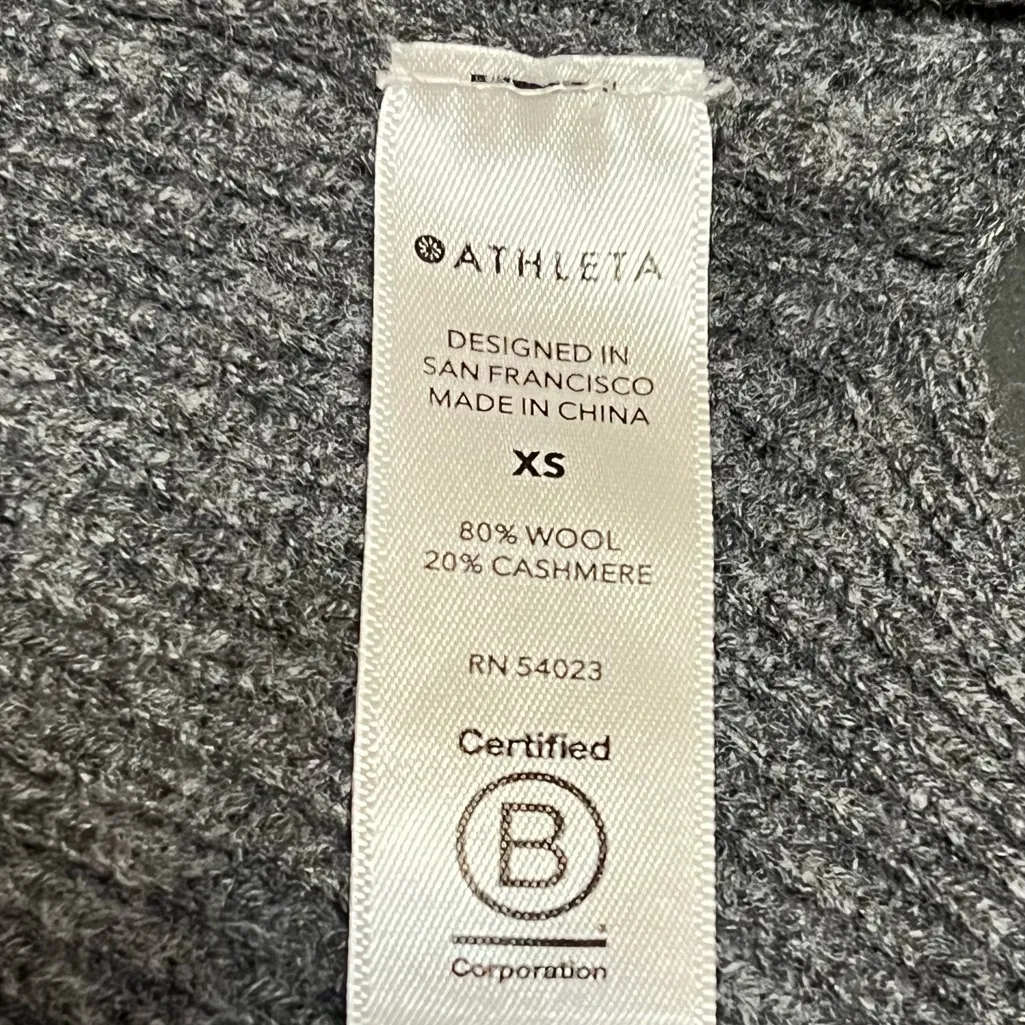 Athleta Spirit Wool and Cashmere open front Cardigan with pockets Grey, size XS - Image 12