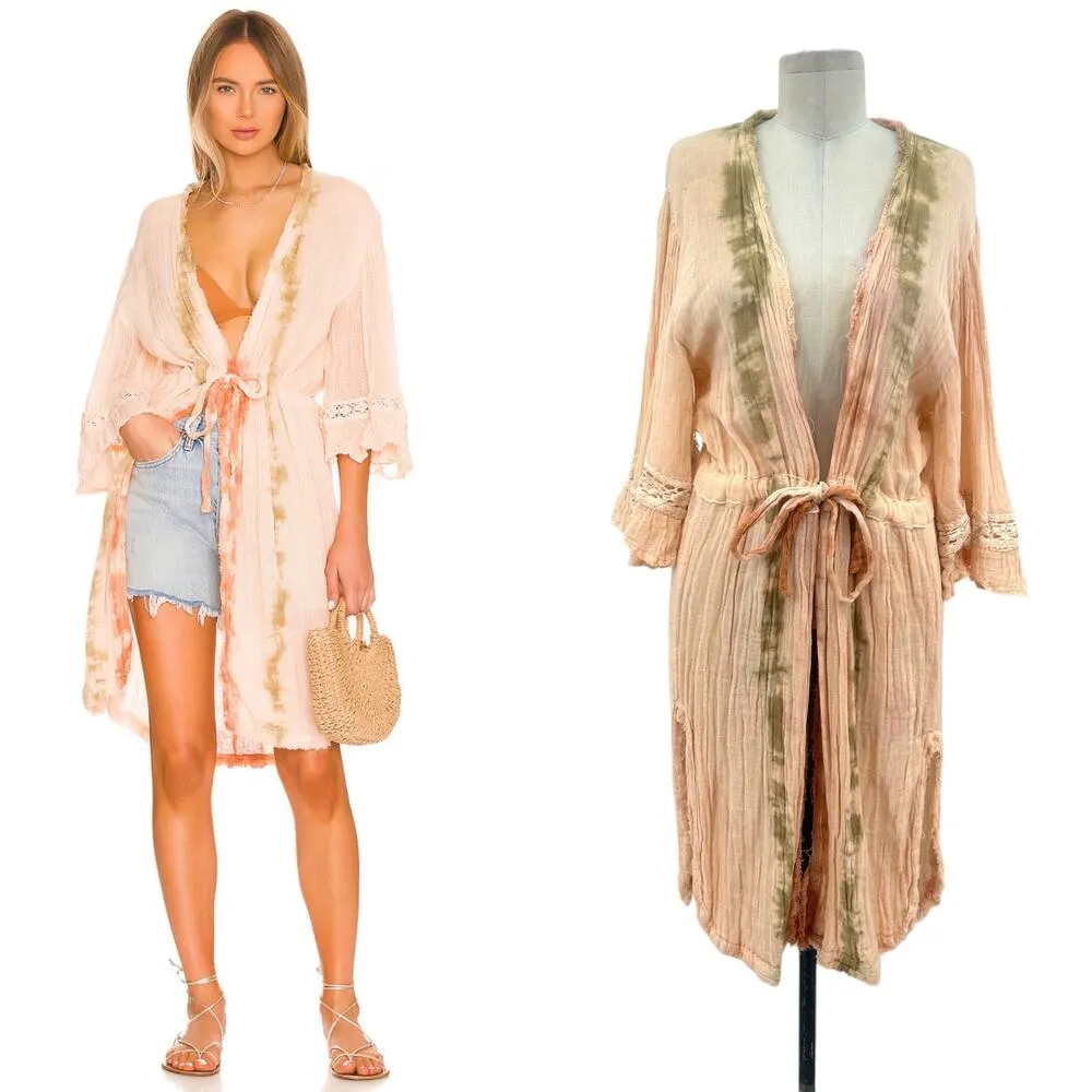 Jen's Pirate Booty Scarlet‎ Kimono Desert Sun Astral Tie Dye Size Medium / Large - Image 2