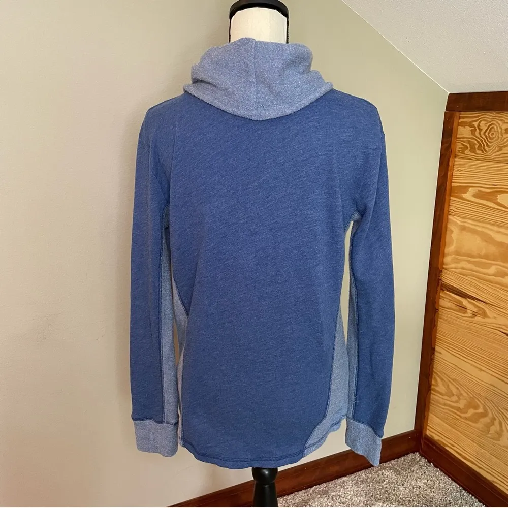 Hollister Blue Turtleneck Pullover Sweatshirt Small - Image 3