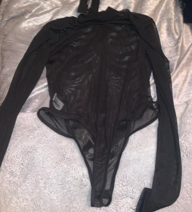 Pretty Little Thing Mesh Skeleton Bodysuit - Image 2