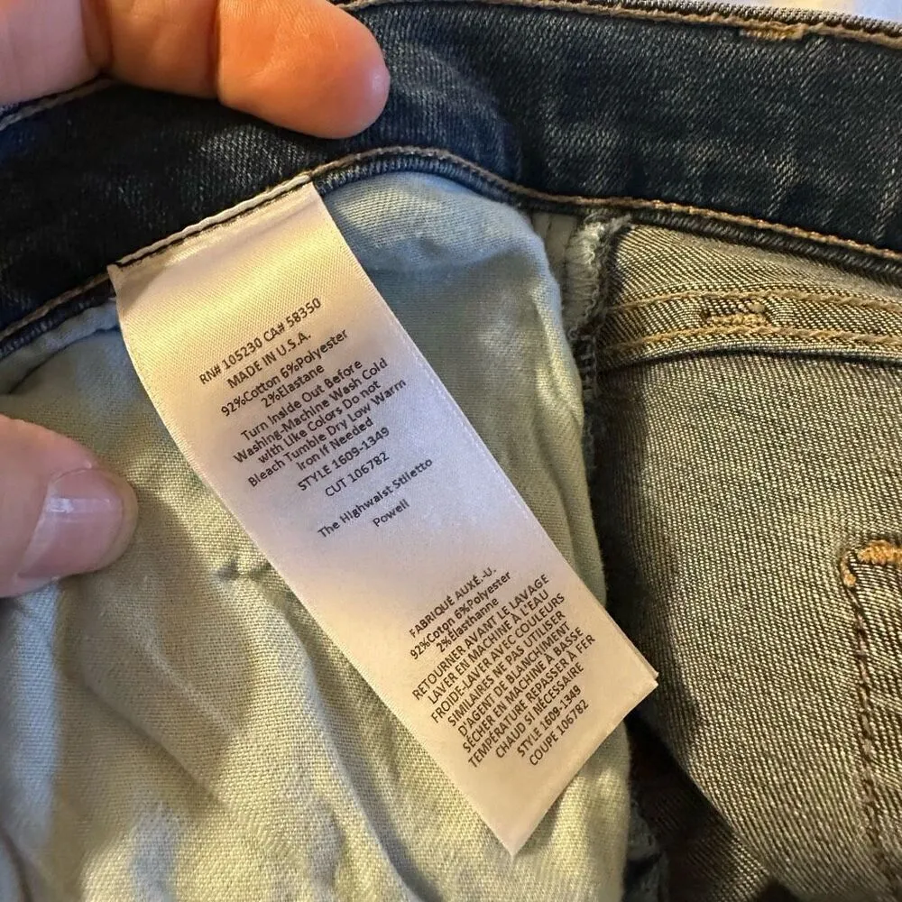 Current/Elliott Jeans 32 high waist stiletto medium wash - Image 4