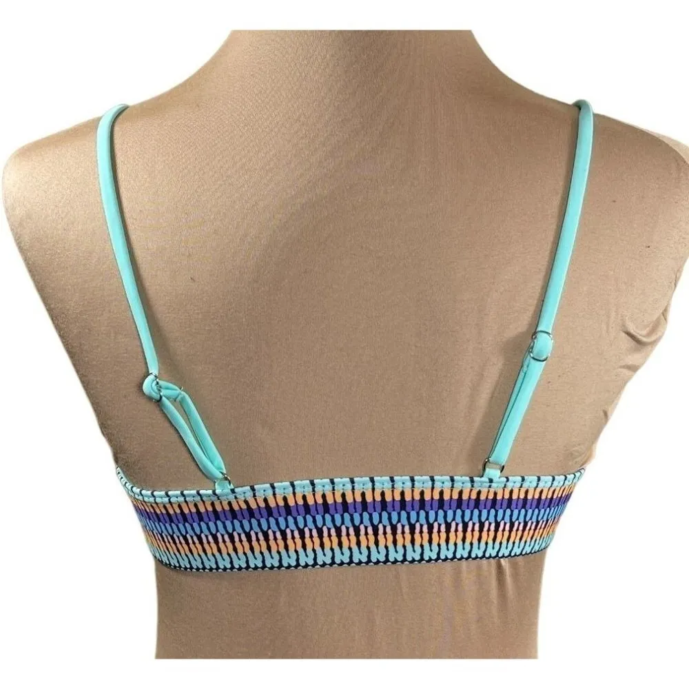 New Shein 2 Piece Bikini Swimsuit Seafoam Purple Orange Size S Small - Image 4