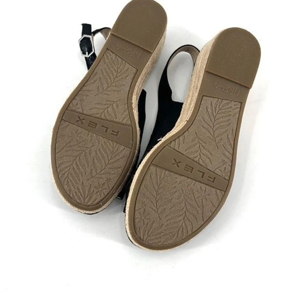 NWOT LifeStride Women's Socialite‎ Wedge Sandals Black Brown Size 8.5 - Image 8