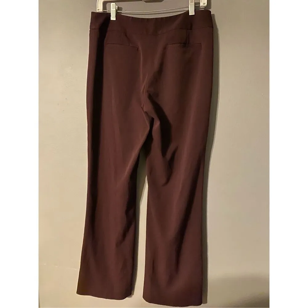 Rafaella Purple/Plum Straight Leg Dress Pants Size 8 - Image 2