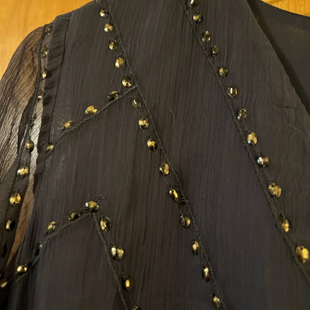 Sundance Womens Dance The Night Away Beaded Sequin V-Neck Lined Side Zip Dress - Image 3