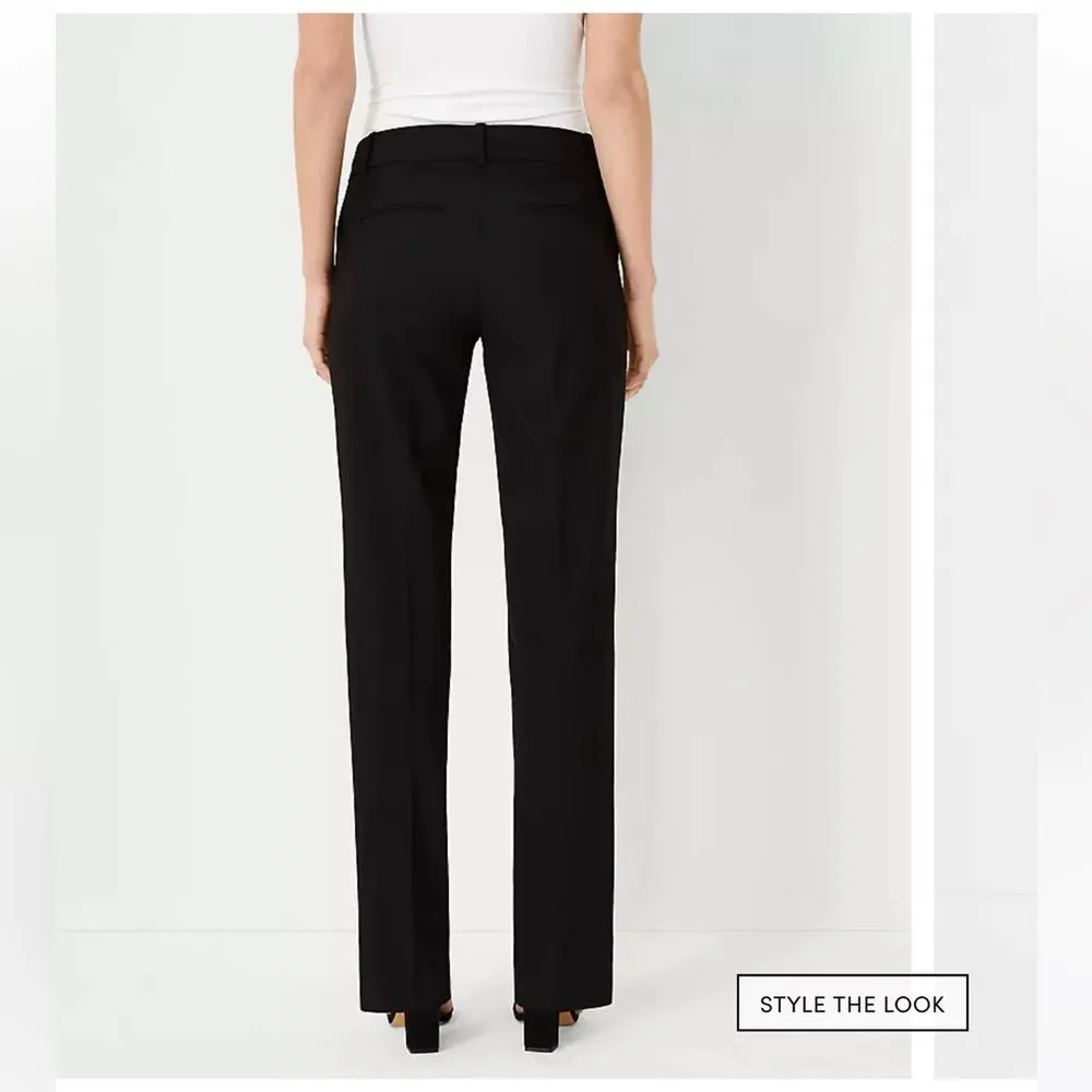 Ann Taylor NWT The Straight Mid Rise Pants Classic Deep Navy Sky Size 8 Petite - Image 2