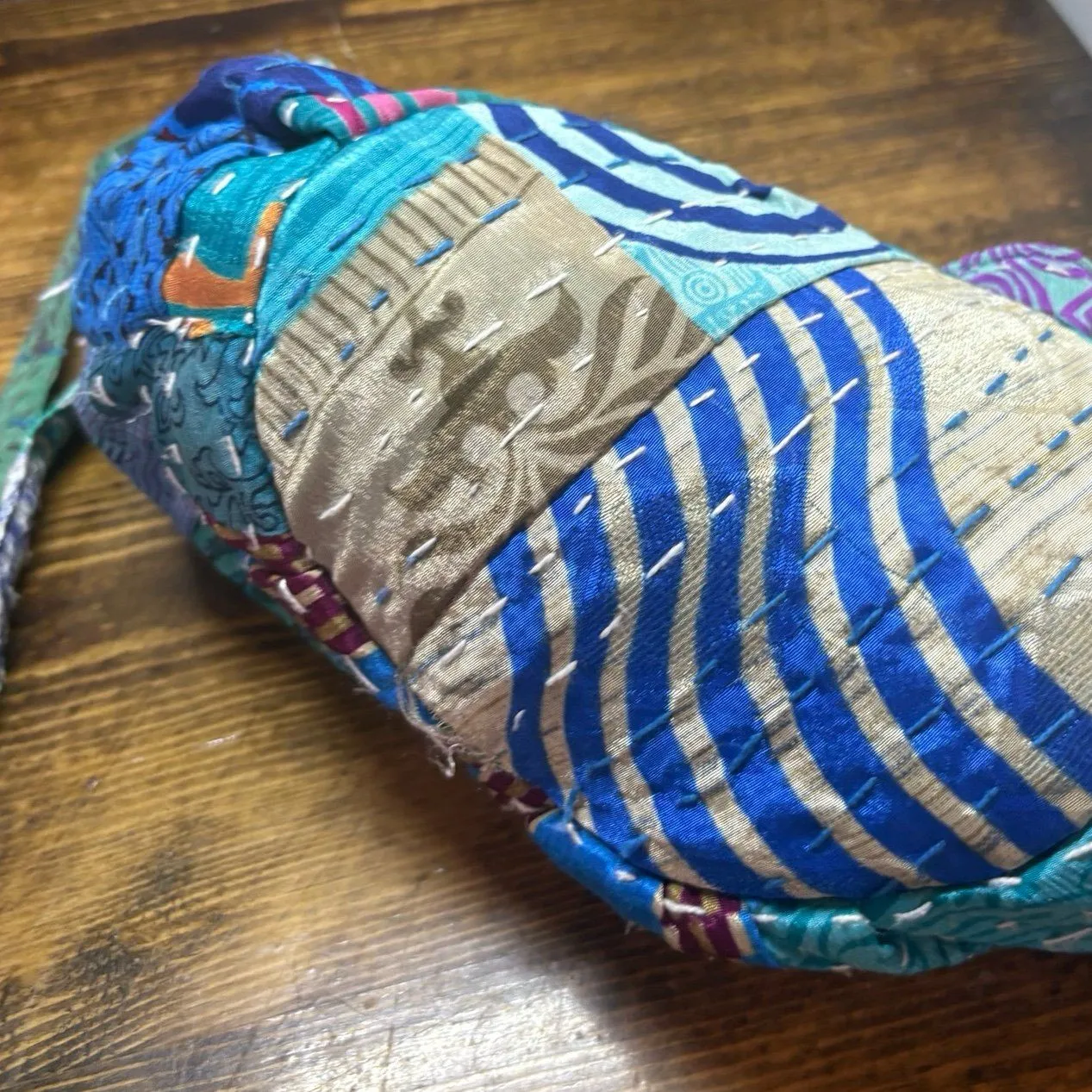 World Market Blue Patchwork‎ Purse - Image 6