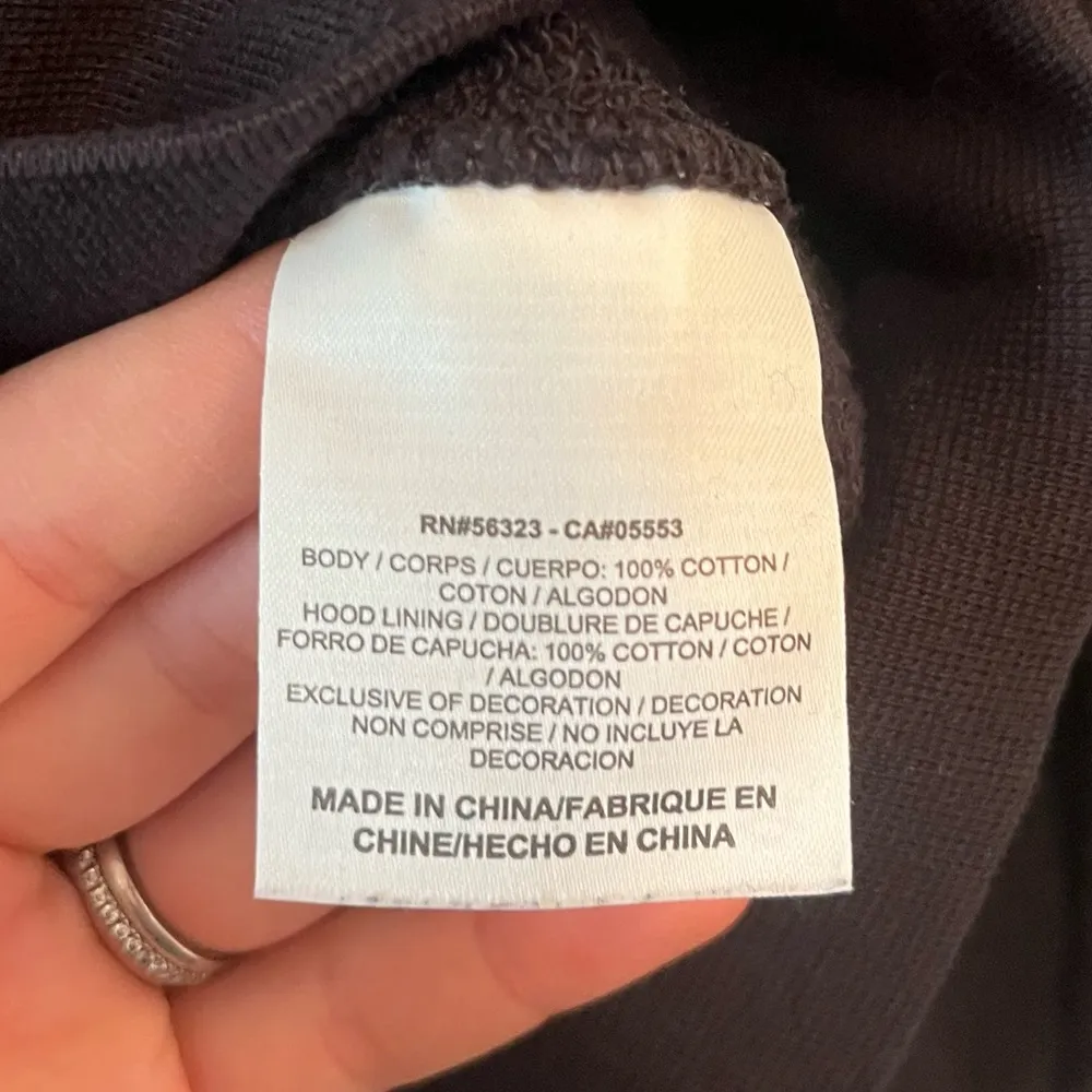 Nike Black Hoodie Small Velour Check - Image 5