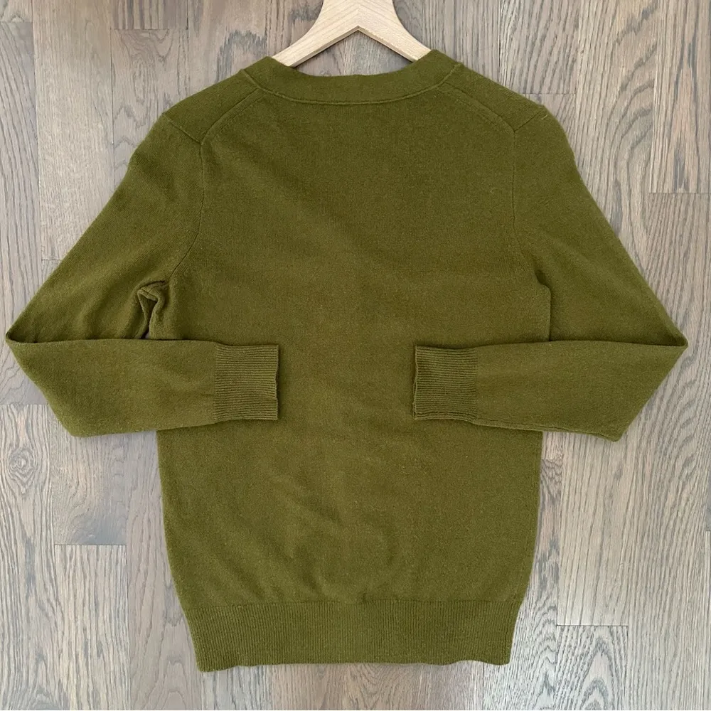 J. Crew V-Neck Long Sleeve Cashmere Blend Cardigan Sweater in Light Oregano XS - Image 8