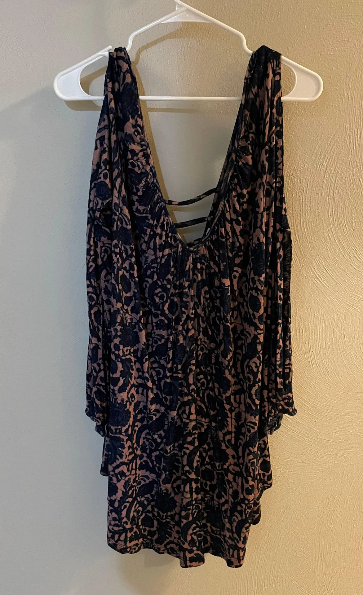 Free People Patterned Dress with Arm and Back Cutouts - Image 2