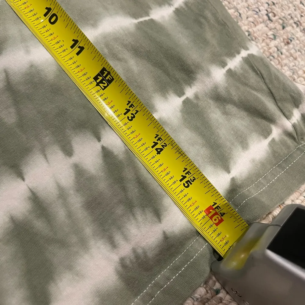 green lily pad tie dye cropped tank top S - Image 9