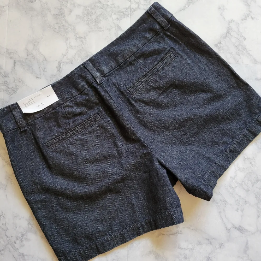 Loft Outlet denim flat front shorts size 8 - Image 12