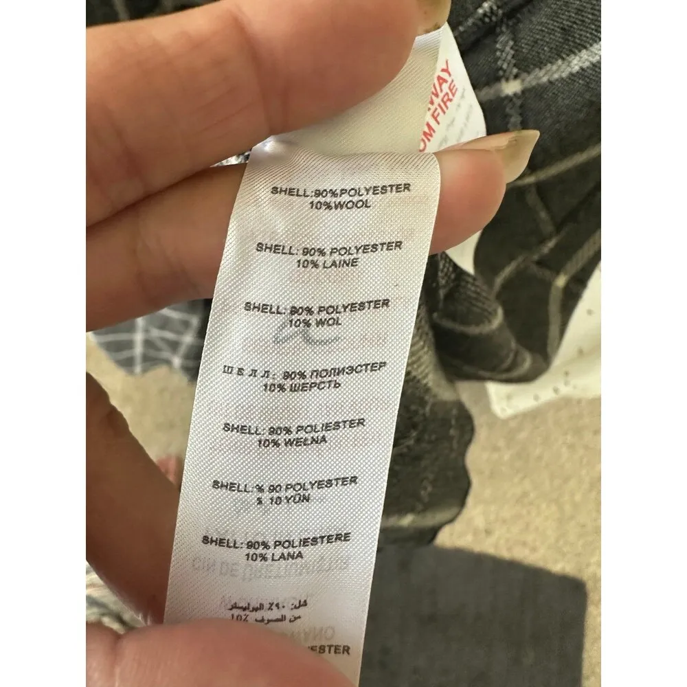 Mela Loves London Sleeveless Wool Blend Brush Woven Checked Gilet Coat One Size Size undefined - Image 12