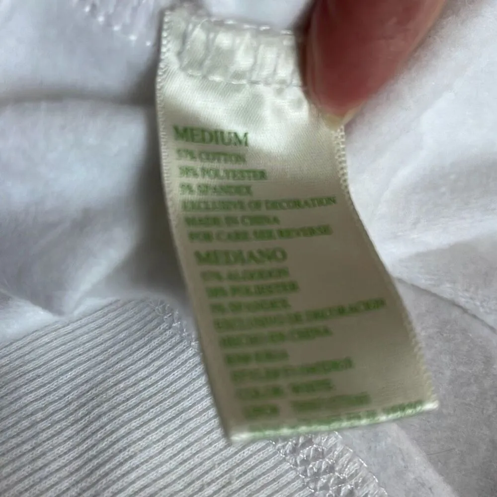 Green Tea size M oversized fleece sweatshirt. White Size M - Image 6