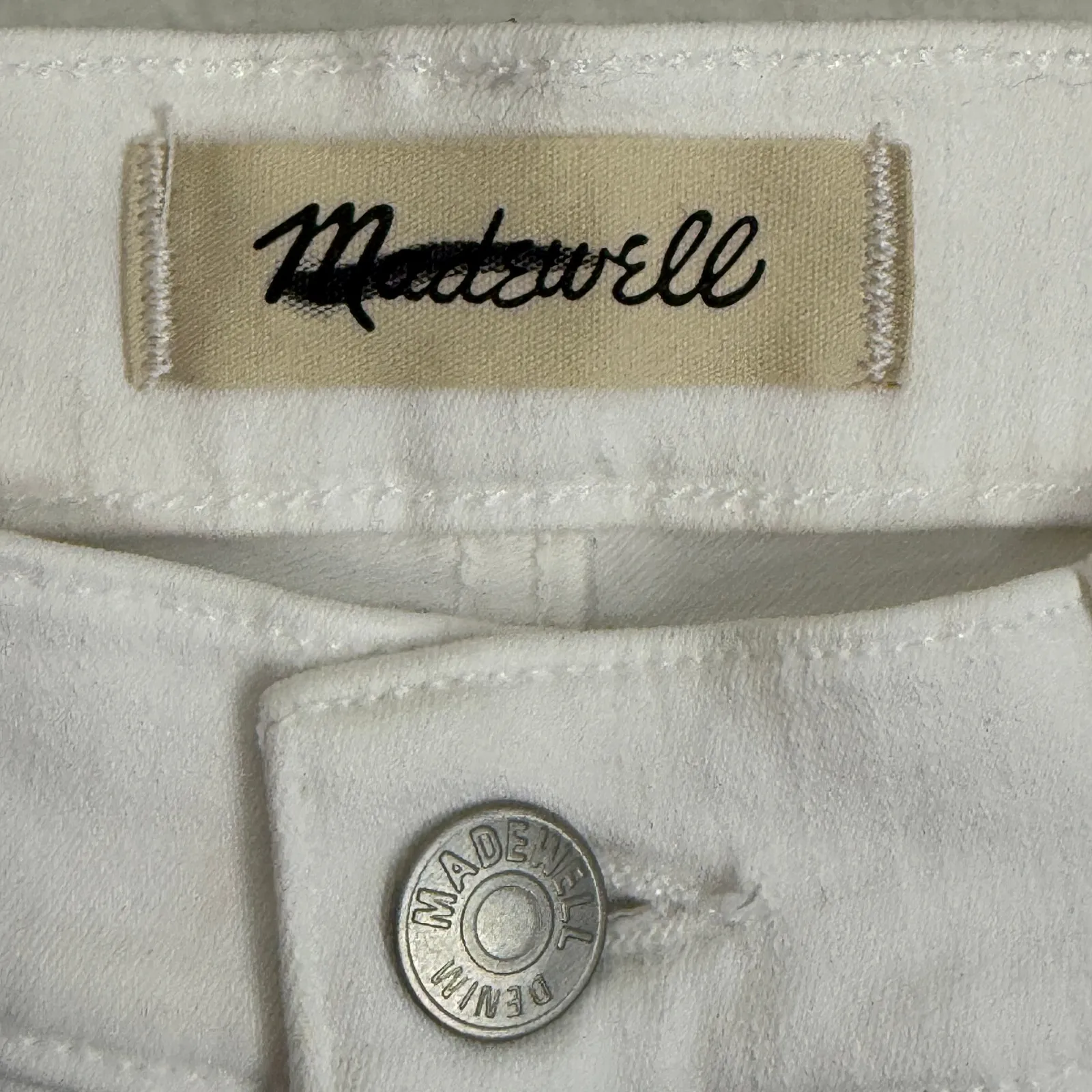 NWT Madewell Sz 26 High Rise Stovepipe Slim Straight Jeans Pure White NO664 - Image 8