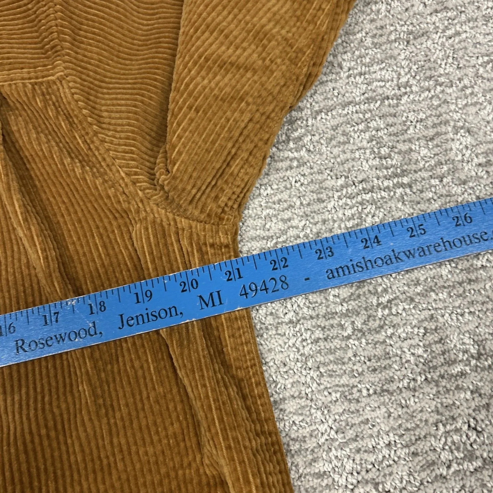 LL Bean Jacket Womens Medium Brown Zip Hoodie Corduroy Pockets Gorpcore - Image 8