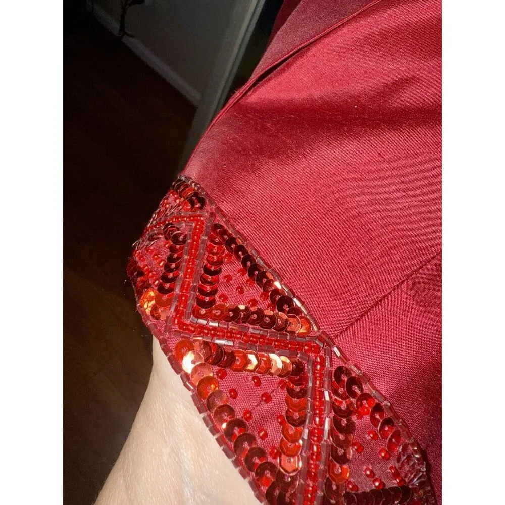 The IcE Suit Womens Large Coral Silk Top NWT Pink - Image 3