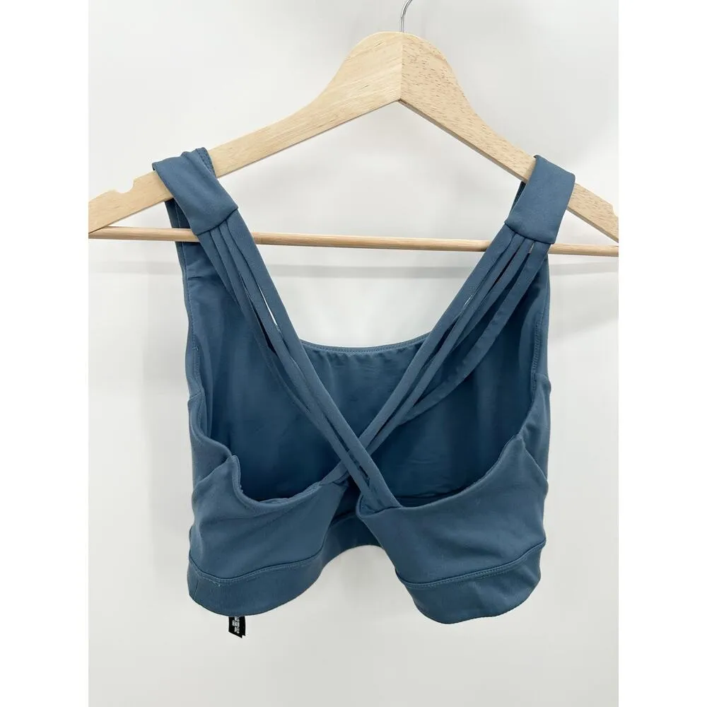 Victoria's Secret ON POINT Blue Strappy Sports Bra Women's Size Large L - Image 2