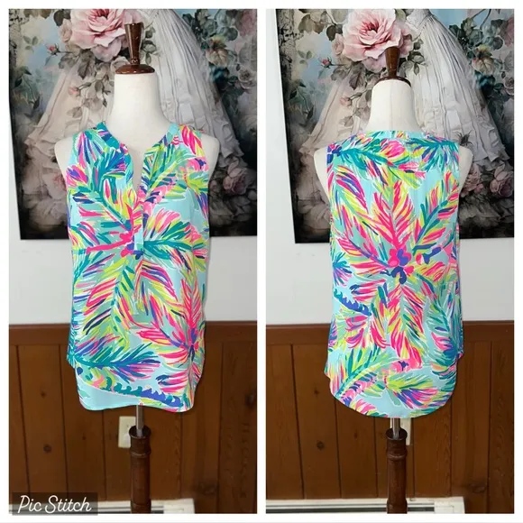 Darling Lilly Pulitzer Tropical Stacey Top! - Image 2