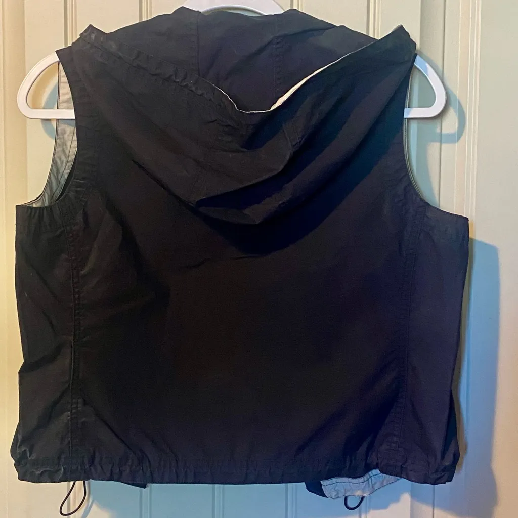Vintage 90’s UnionBay Navy blue Nylon Hooded Vest NWT - Image 5