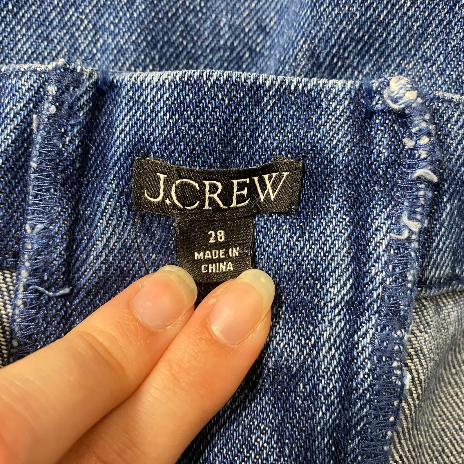 J.Crew 1996‎ High Waist Cropped Wide Leg Lace Up Jeans Size 28 Coastal Sailor Blue - Image 2