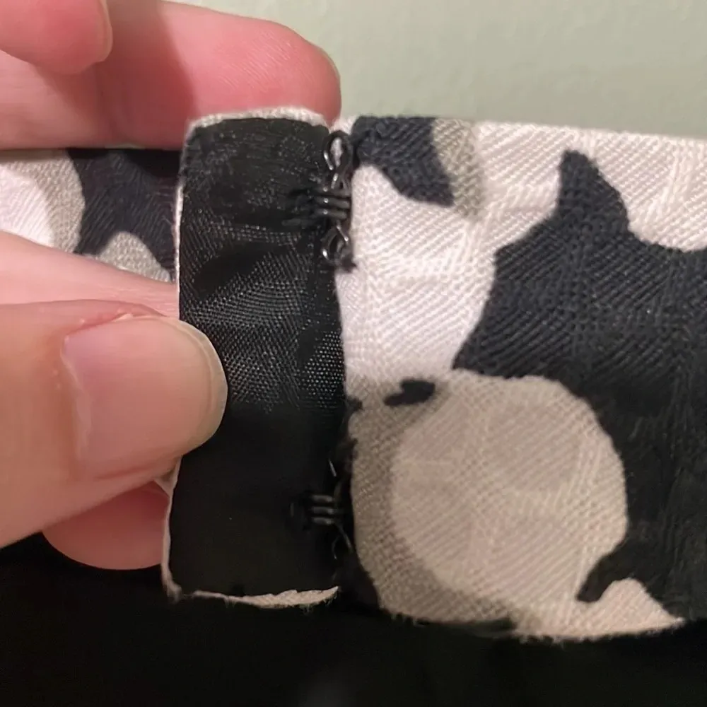 David‎ Meister Black White Geometric Pattern Sleeveless Sheath Dress Size 2 - Image 11