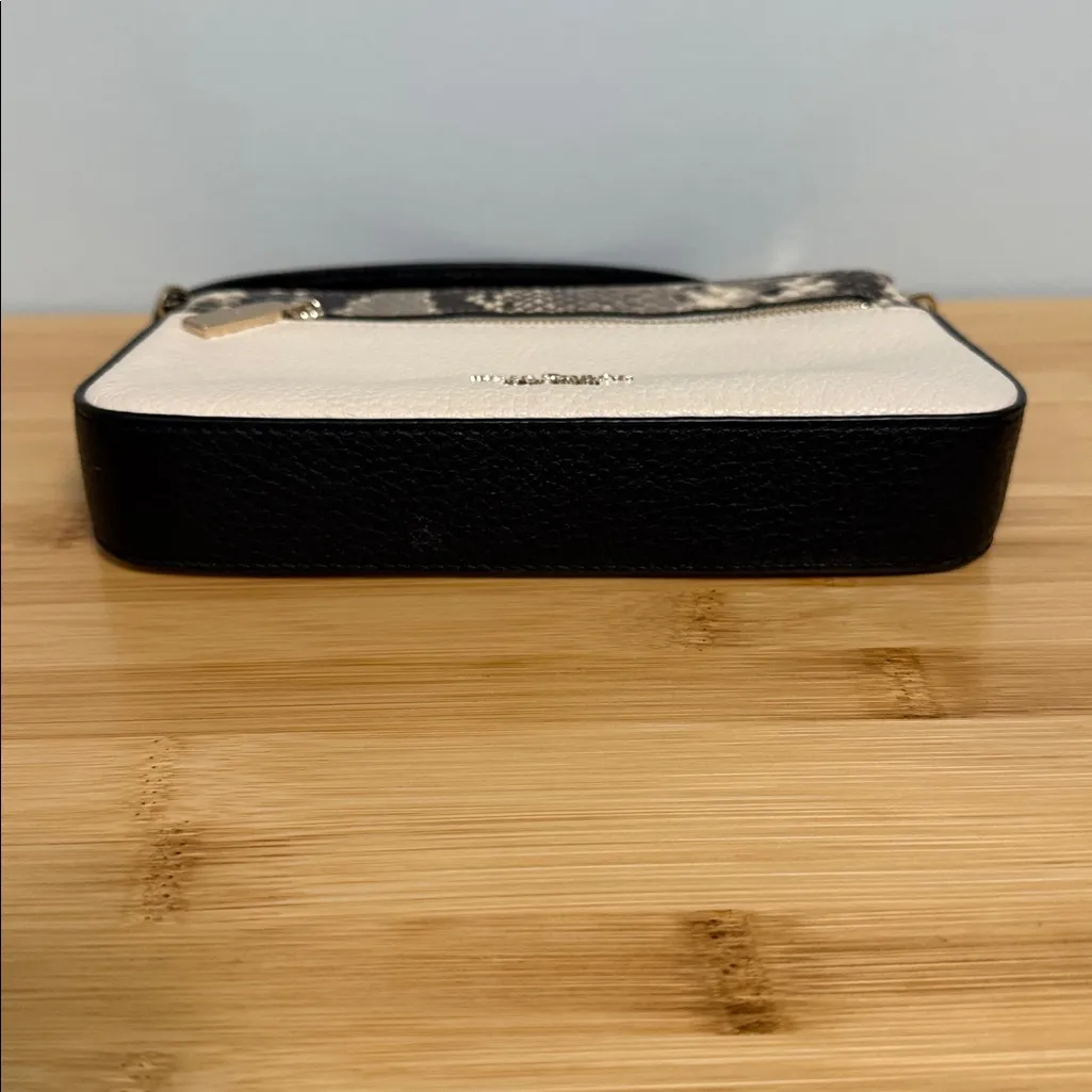 Kate Spade Leila Convertible Wristlet Clutch Wallet Purse Cream and Black - Image 11