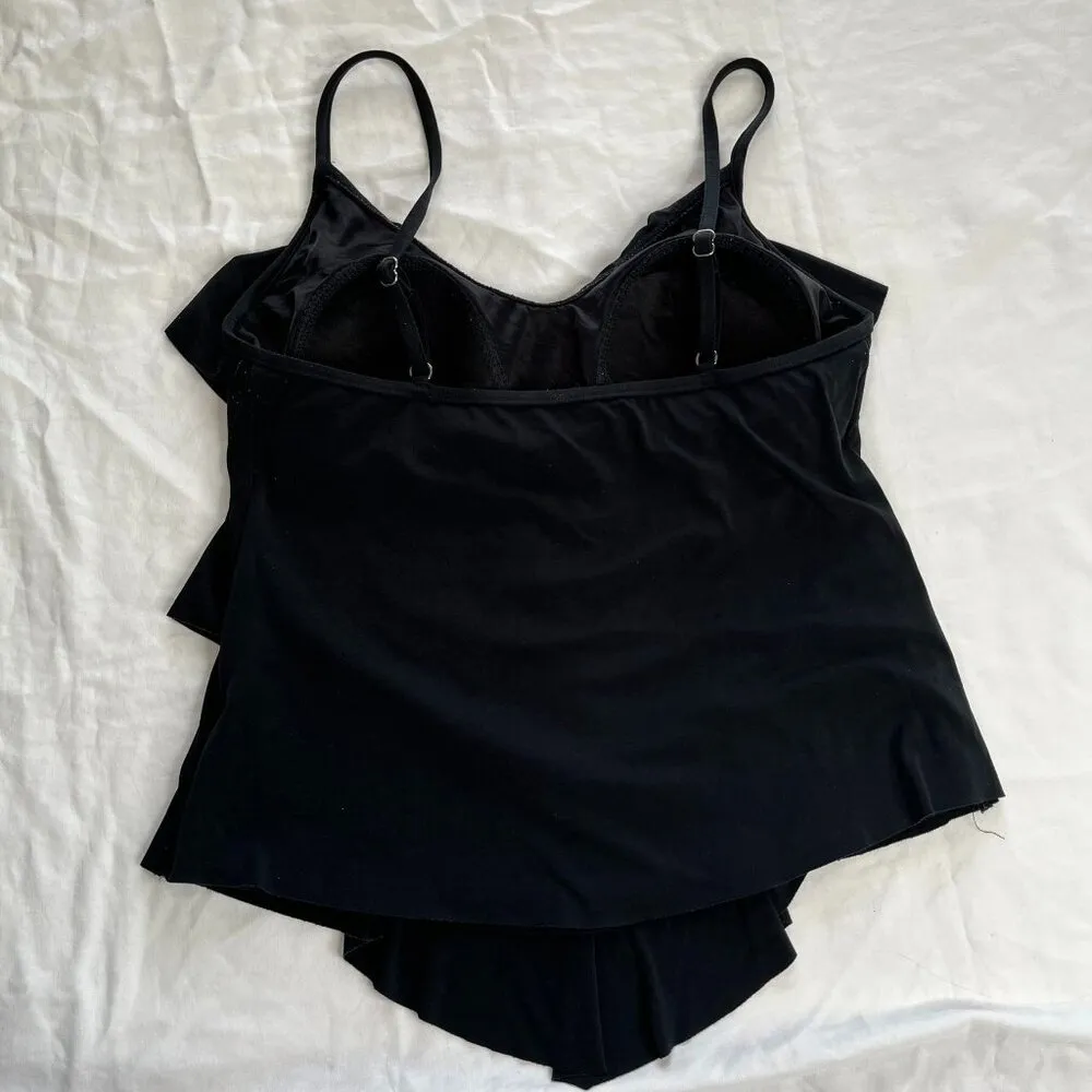 Magicsuit Black Tiered Slimming Tankini Bra Top Swimsuit size 12 - Image 5