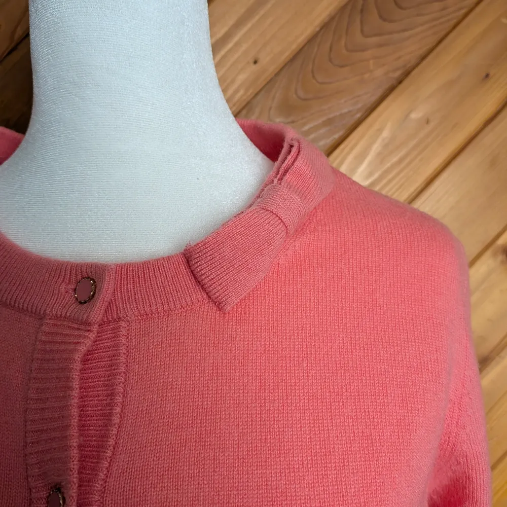 Kate Spade Coral Button-Up Cardigan Size Medium - Image 2