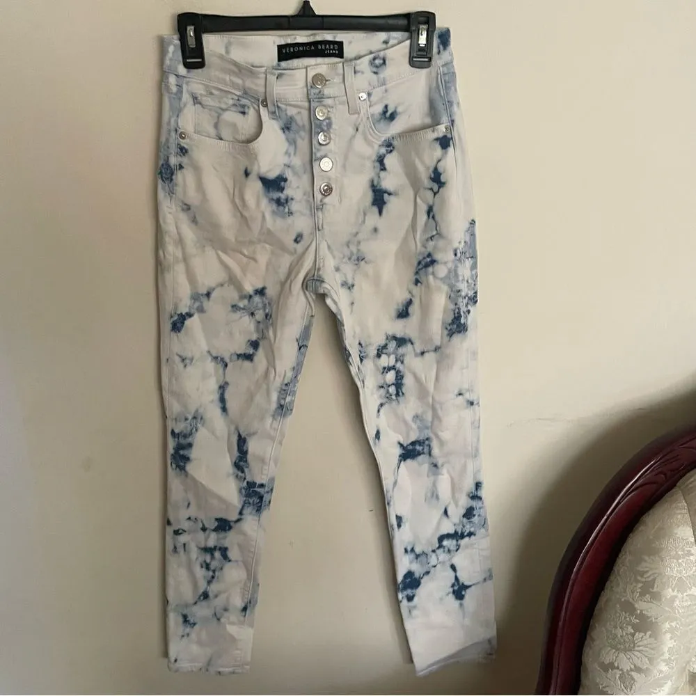 Veronica Beard Debbie High Rise Button Fly Tie-Dye Jeans- Size 27 - Image 6