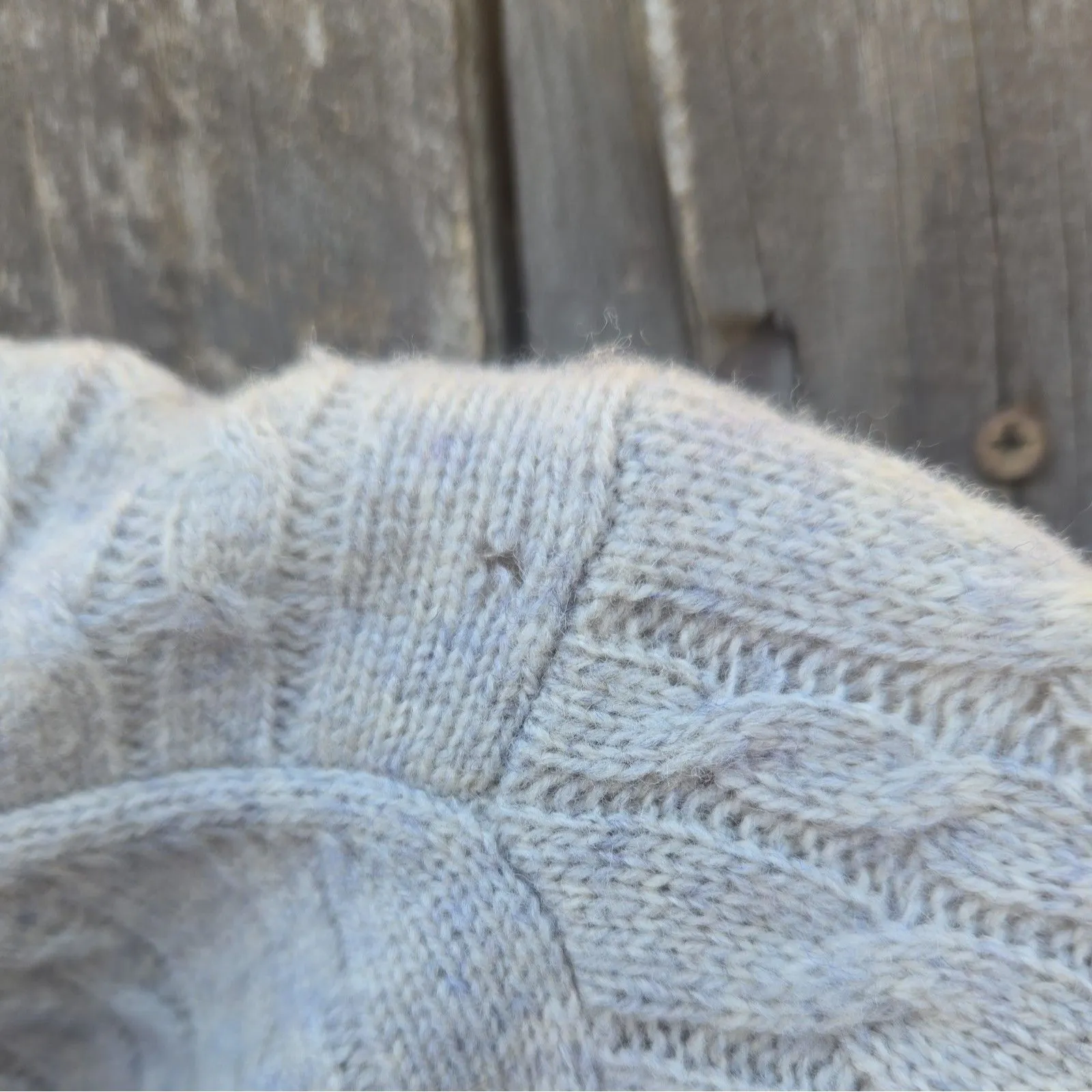 JACK WILLS Vintage Pullover Gray Pure Merino Wool Knit Sweater Women's Size 2 - Image 7