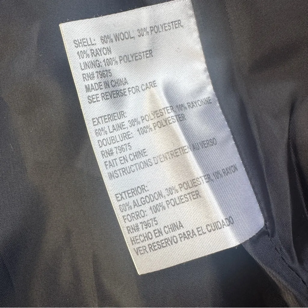 Michael Kors Wool Blend Peacoat Blue Size Small - Image 5