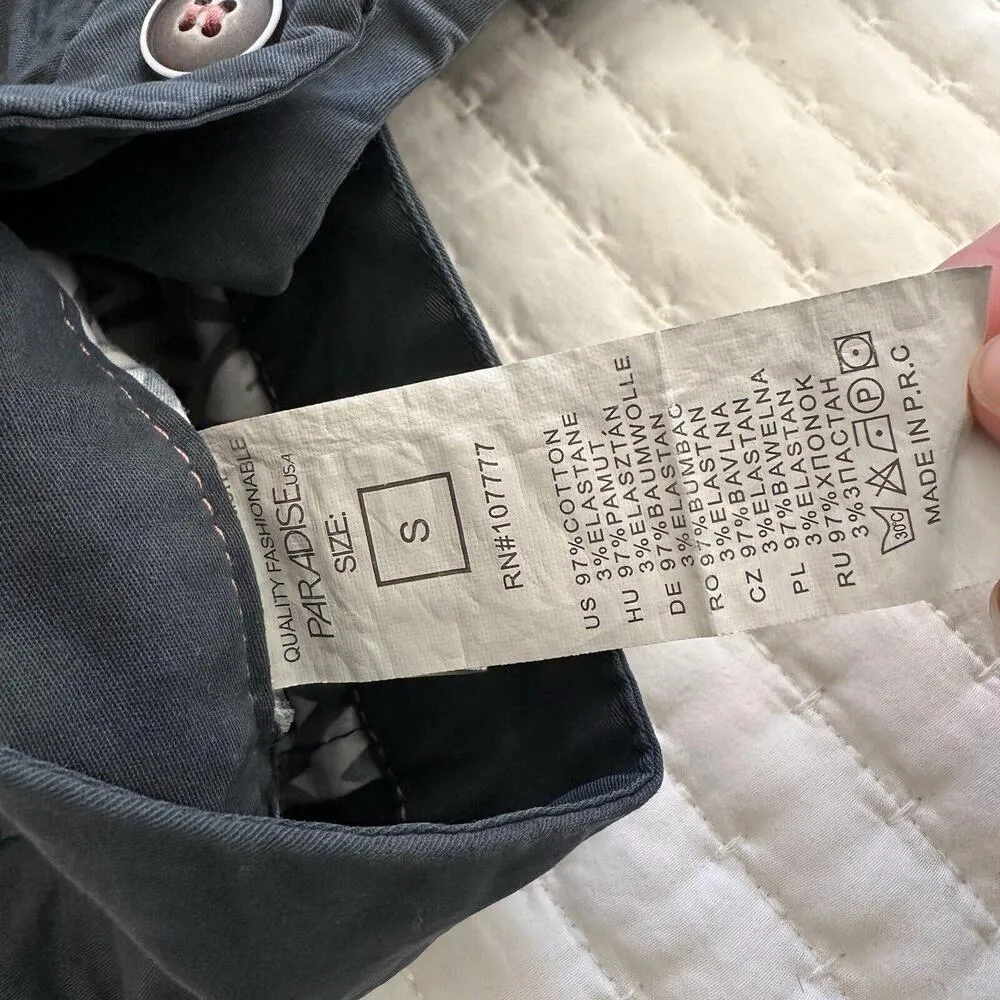 Surf style Resort Blue Casual Short Shorts Sz S Small Cotton Blend - Image 6