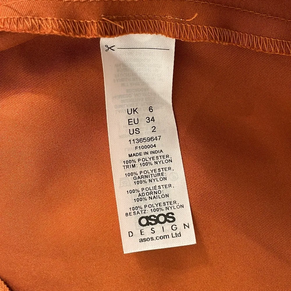 NWT ASOS DESIGN Orange Dress Size 2 - Image 7