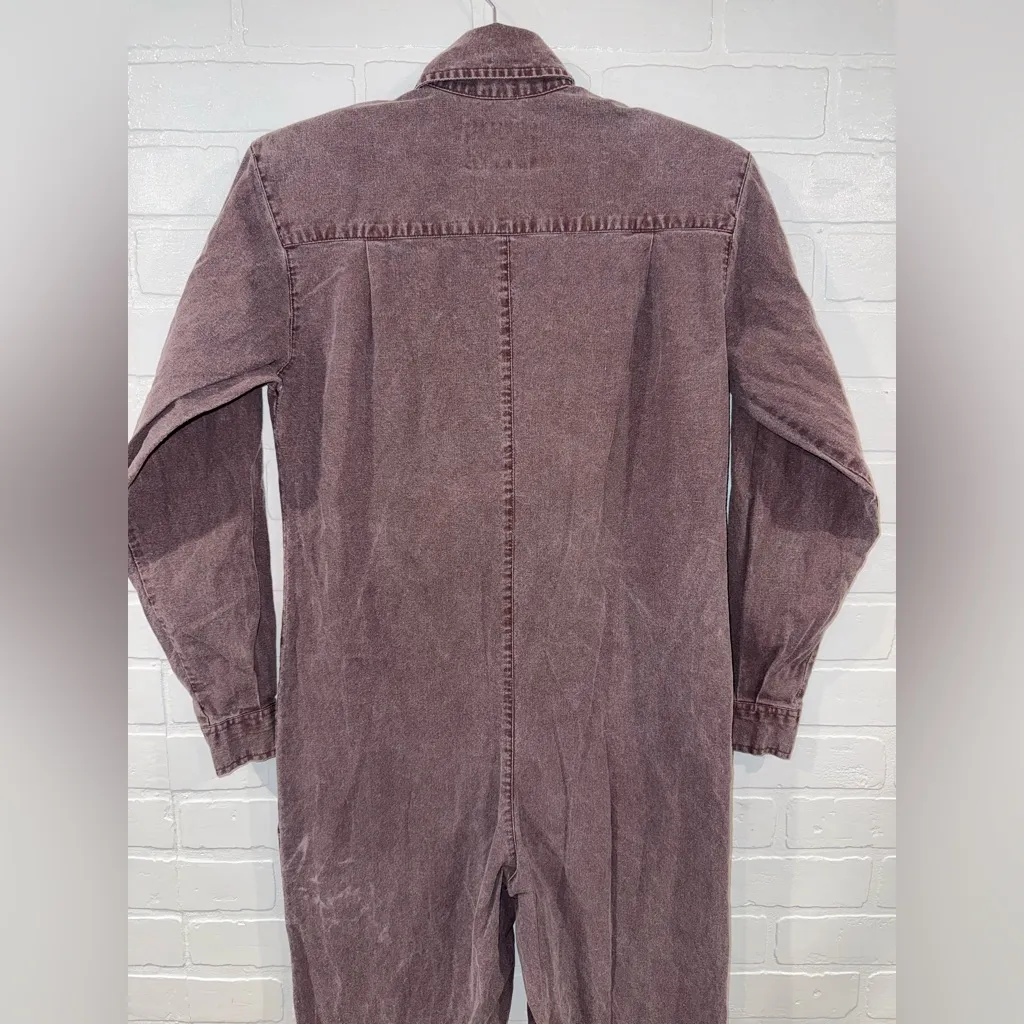 Vintage 1980’s Banana Republic Purple Button-Up Jumpsuit with Shoulderpads - Image 14