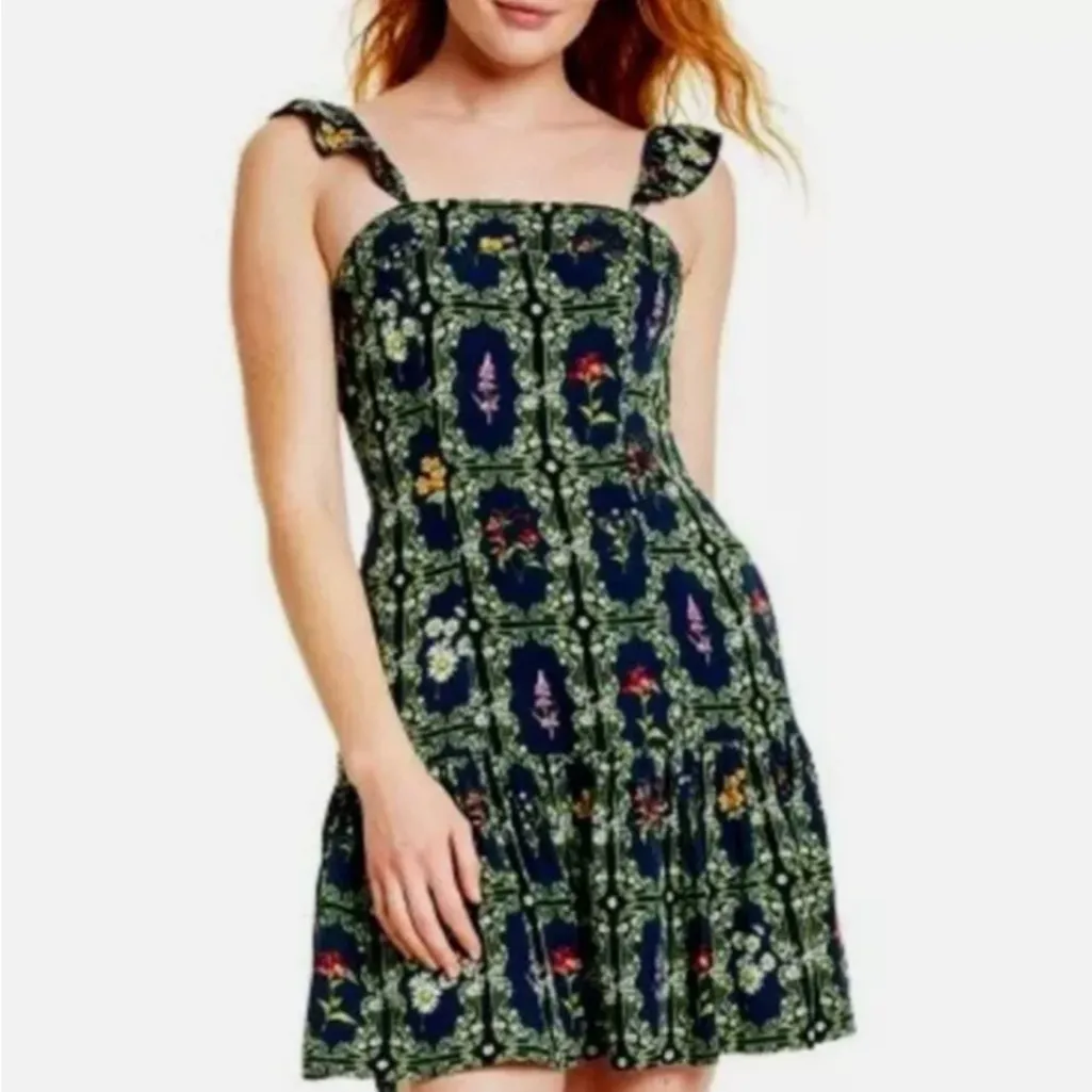 Agua Bendita x Target Dainty Floral Tile Print Ruffle Mini Dress M - Image 3