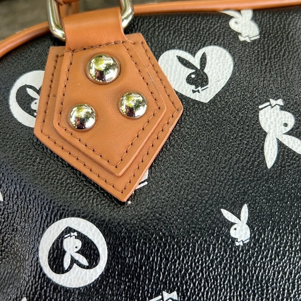 Vintage Y2K Black White Vegan Leather Limited Monogram Wallet Purse Set - Image 5