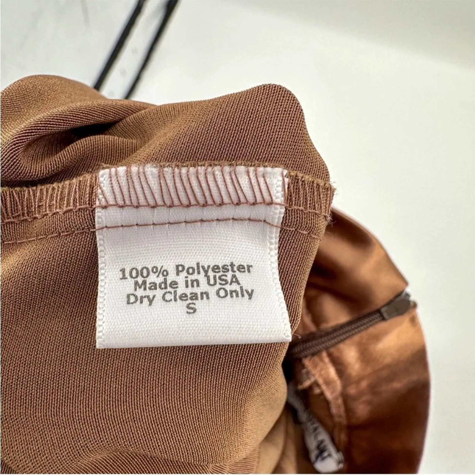 Nonchalant Revolve Satin Wide Leg Chocolate Brown Pants NEW Women SMALL - Image 6