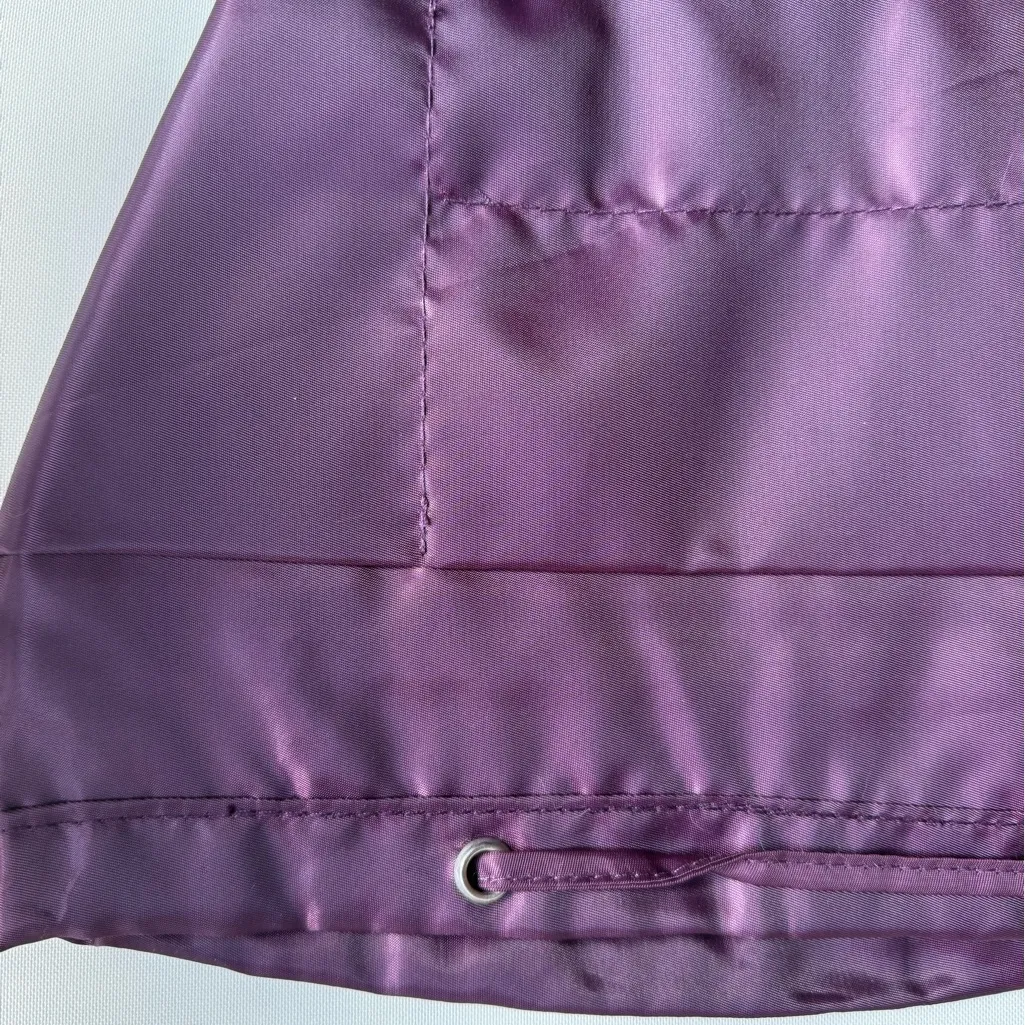 Burgundy Zippered handbag, organize Pouch with Clip M Purple - Image 3