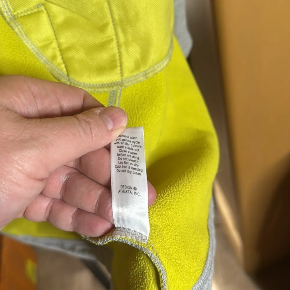 Athleta Grey Long Zip Up Fleece Sweatshirt Hoodie Jacket Size Large - Image 12